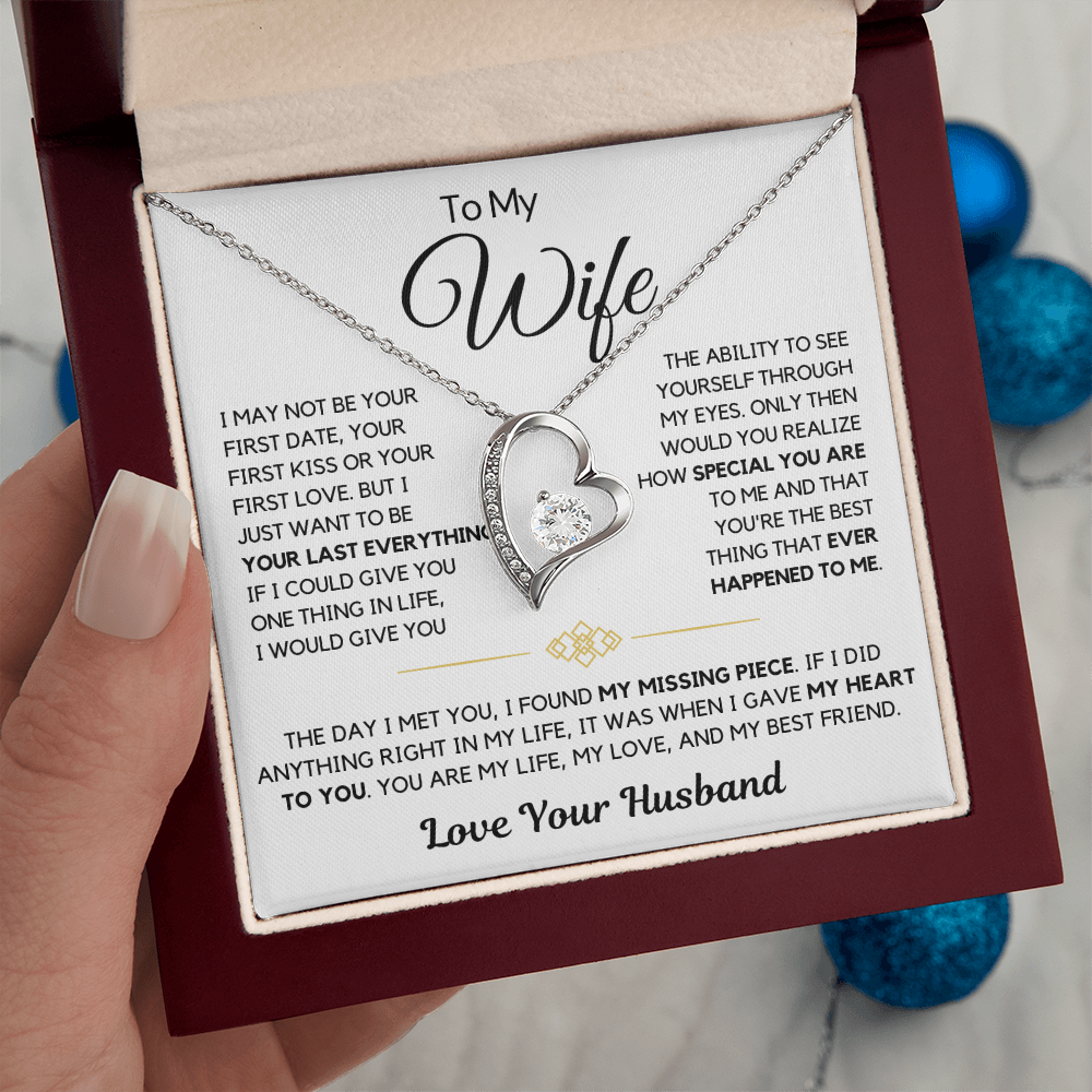 To My Wife – My Missing Piece Heart Necklace
