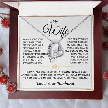 To My Wife – My Missing Piece Heart Necklace