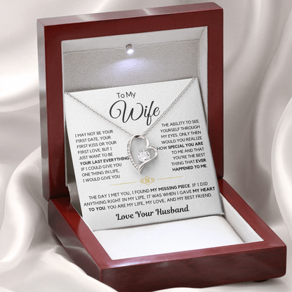 To My Wife – My Missing Piece Heart Necklace