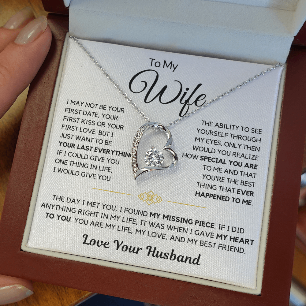 To My Wife – My Missing Piece Heart Necklace