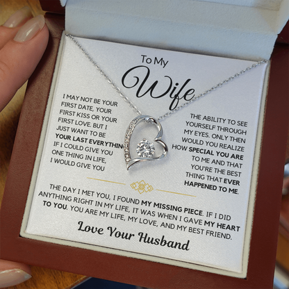To My Wife – My Missing Piece Heart Necklace