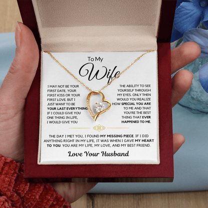 To My Wife – My Missing Piece Heart Necklace