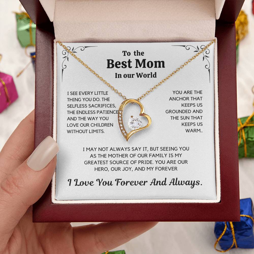 To The Best Mom In Our World –  Mother's Day Gift