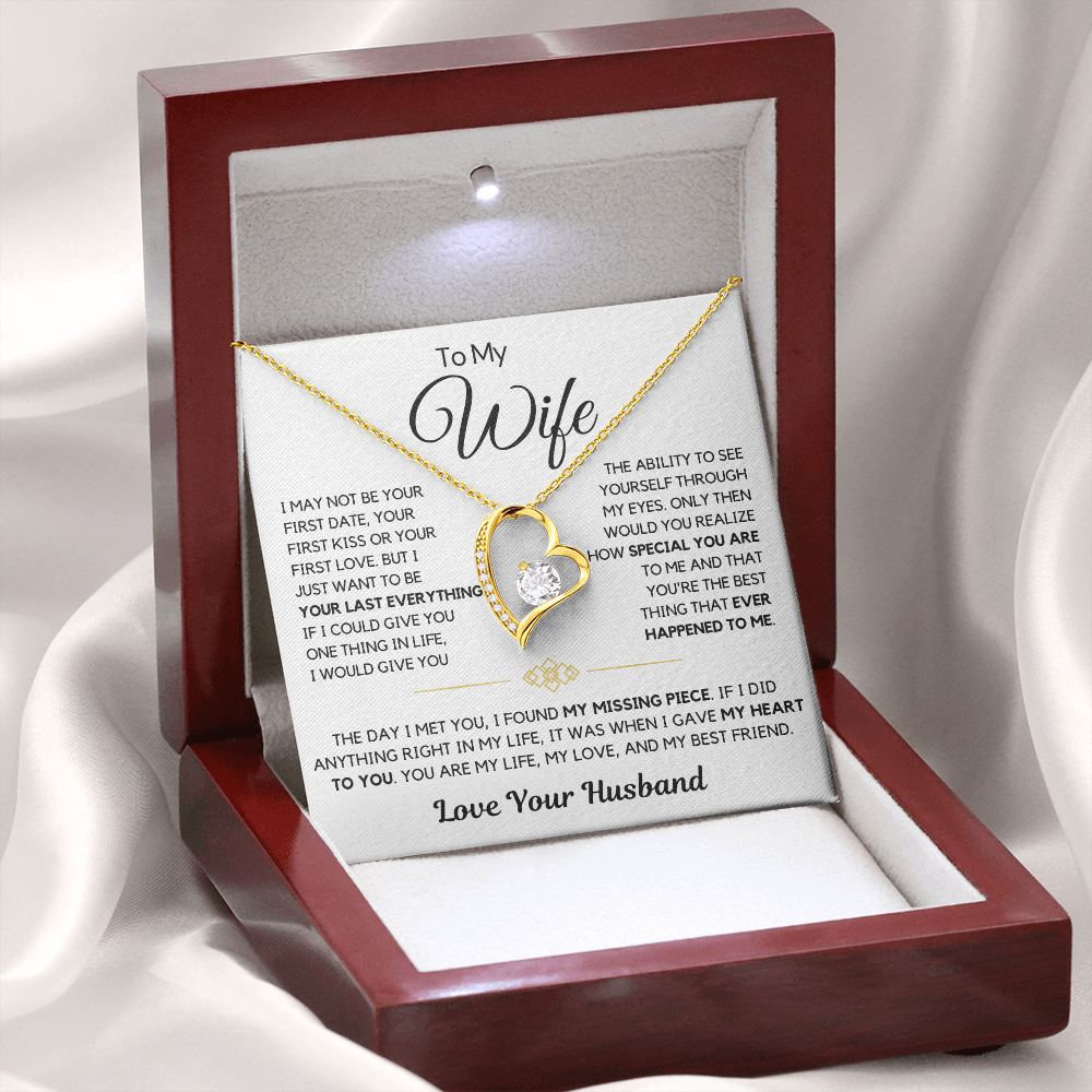 To My Wife – My Missing Piece Heart Necklace