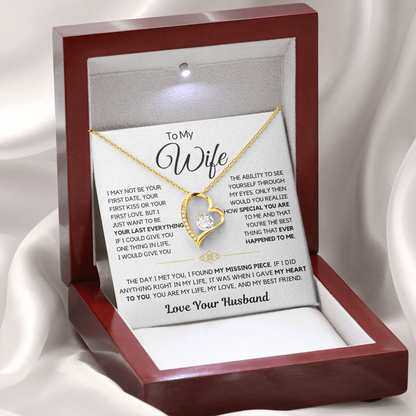 To My Wife – My Missing Piece Heart Necklace