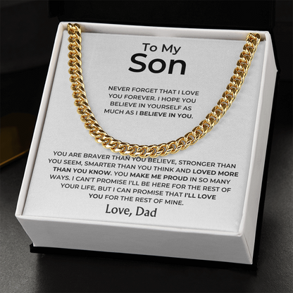 To My Son - Love Dad - Gift Set