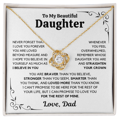 To My Daughter – Love You Forever Necklace