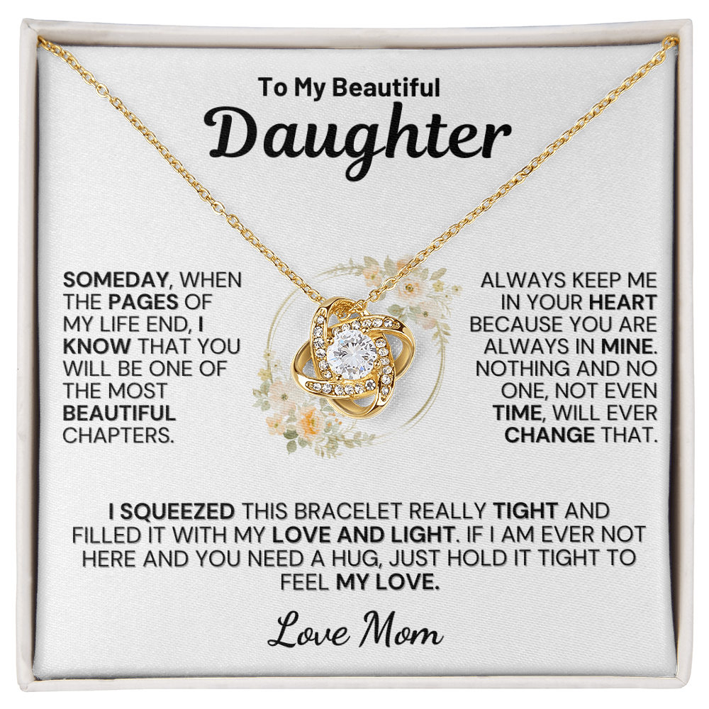 To My Daughter " Always Keep Me in Your Heart " Love Mom- White