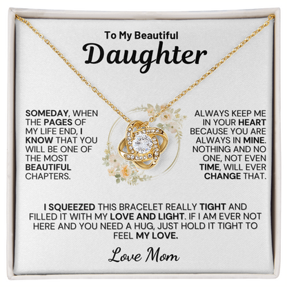 To My Daughter " Always Keep Me in Your Heart " Love Mom- White