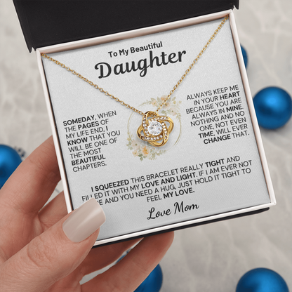 To My Daughter " Always Keep Me in Your Heart " Love Mom- White