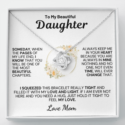 To My Daughter " Always Keep Me in Your Heart " Love Mom- White