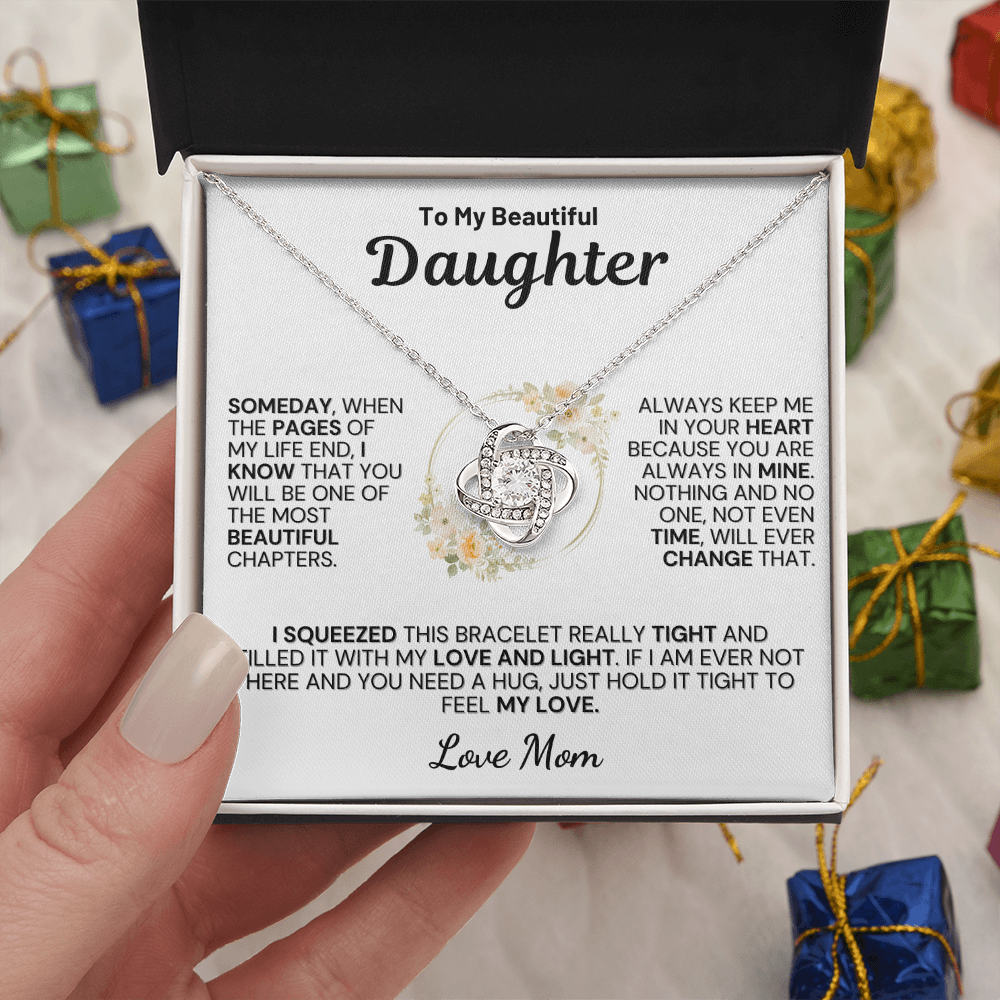 To My Daughter " Always Keep Me in Your Heart " Love Mom- White