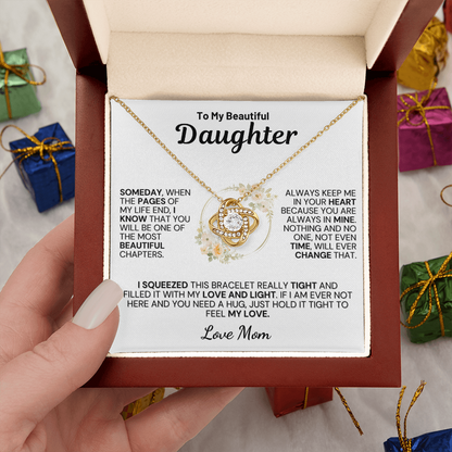 To My Daughter " Always Keep Me in Your Heart " Love Mom- White