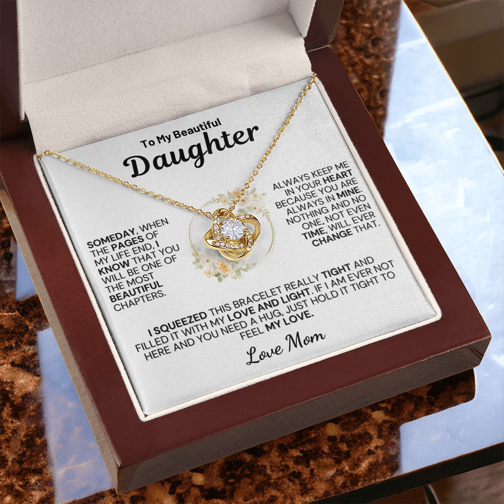 To My Daughter " Always Keep Me in Your Heart " Love Mom- White