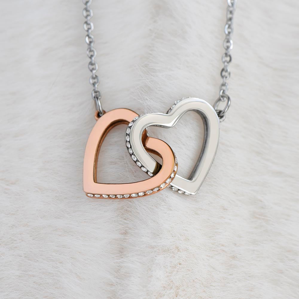 To My Daughter Necklace, Daughter Gift (Black background)