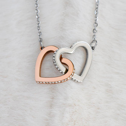 To My Daughter Necklace, Daughter Gift (Black background)