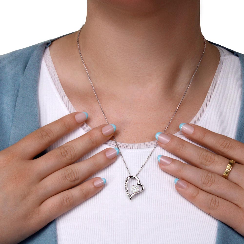 Forever and Always – To My Wife Heart Necklace