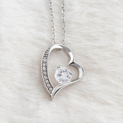 Forever and Always – To My Wife Heart Necklace