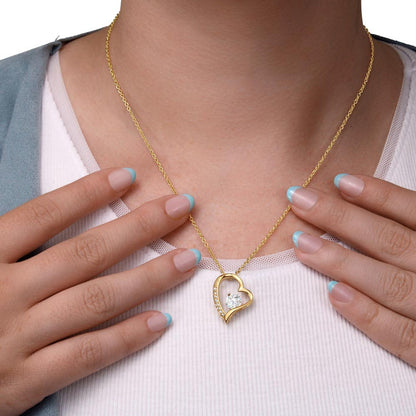 Forever and Always – To My Wife Heart Necklace