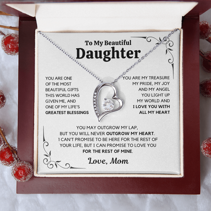 To My Daughter – Love You Forever Necklace- Mom