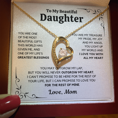 To My Daughter – Love You Forever Necklace- Mom