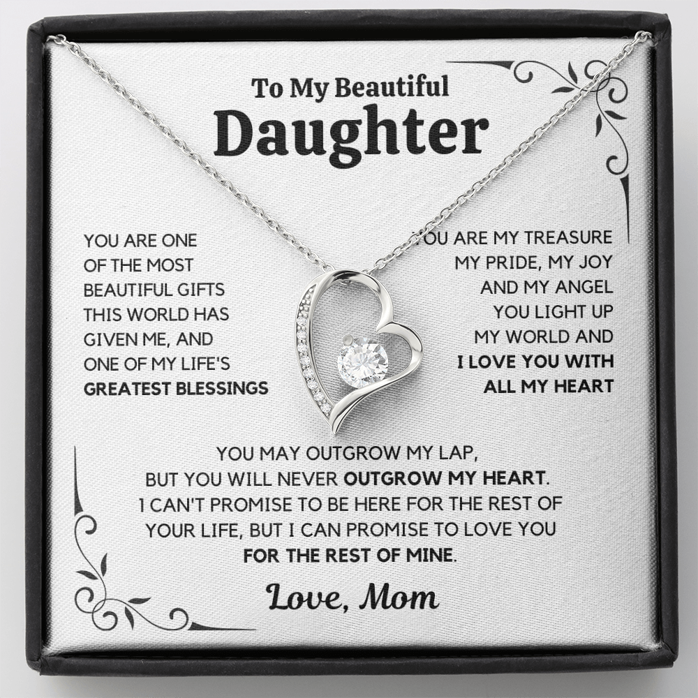 To My Daughter – Love You Forever Necklace- Mom