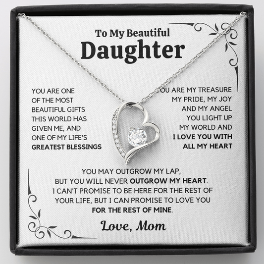 To My Daughter – Love You Forever Necklace- Mom